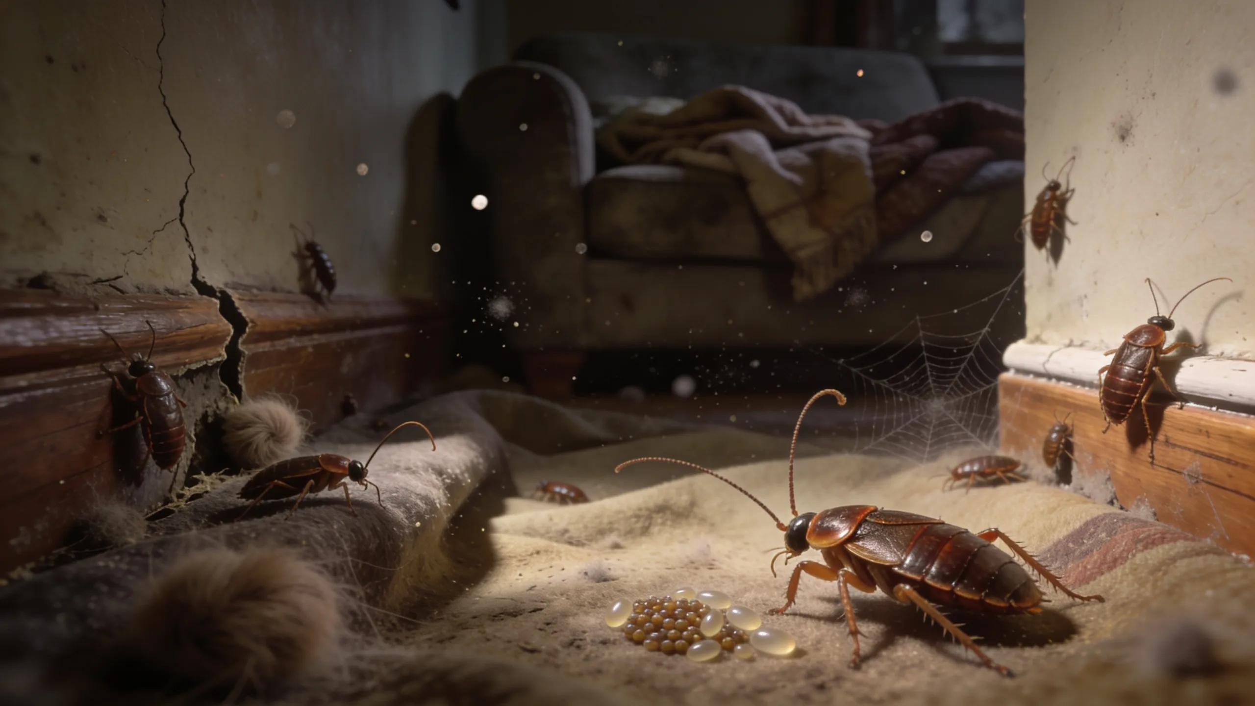 A living room corner — shows where bed bugs can survive without feeding