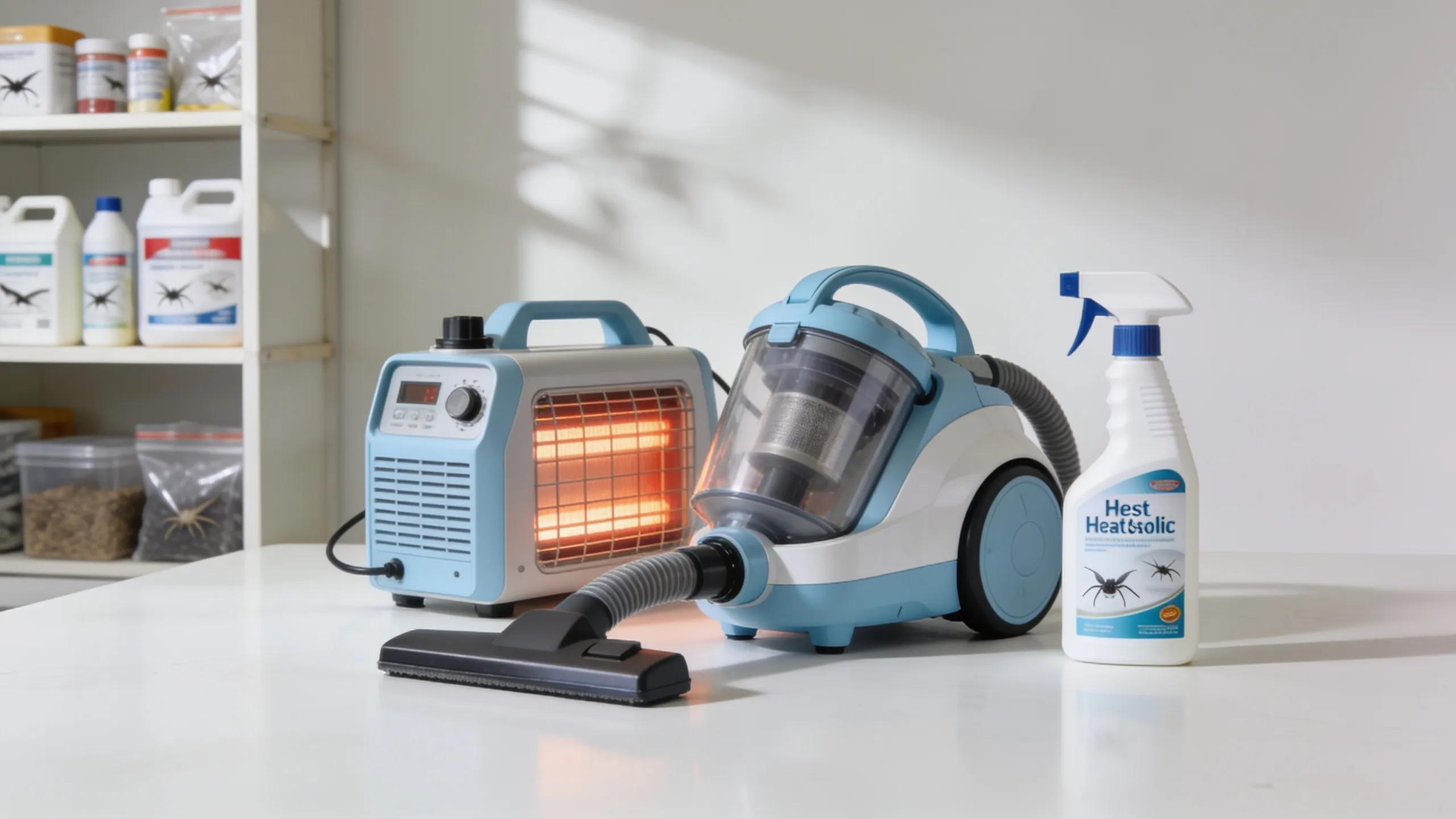 How to Safely Remove Furniture After a Bed Bug Infestation 1 Various treatment methods for bed bug infested furniture including heat, vacuum, and chemicals