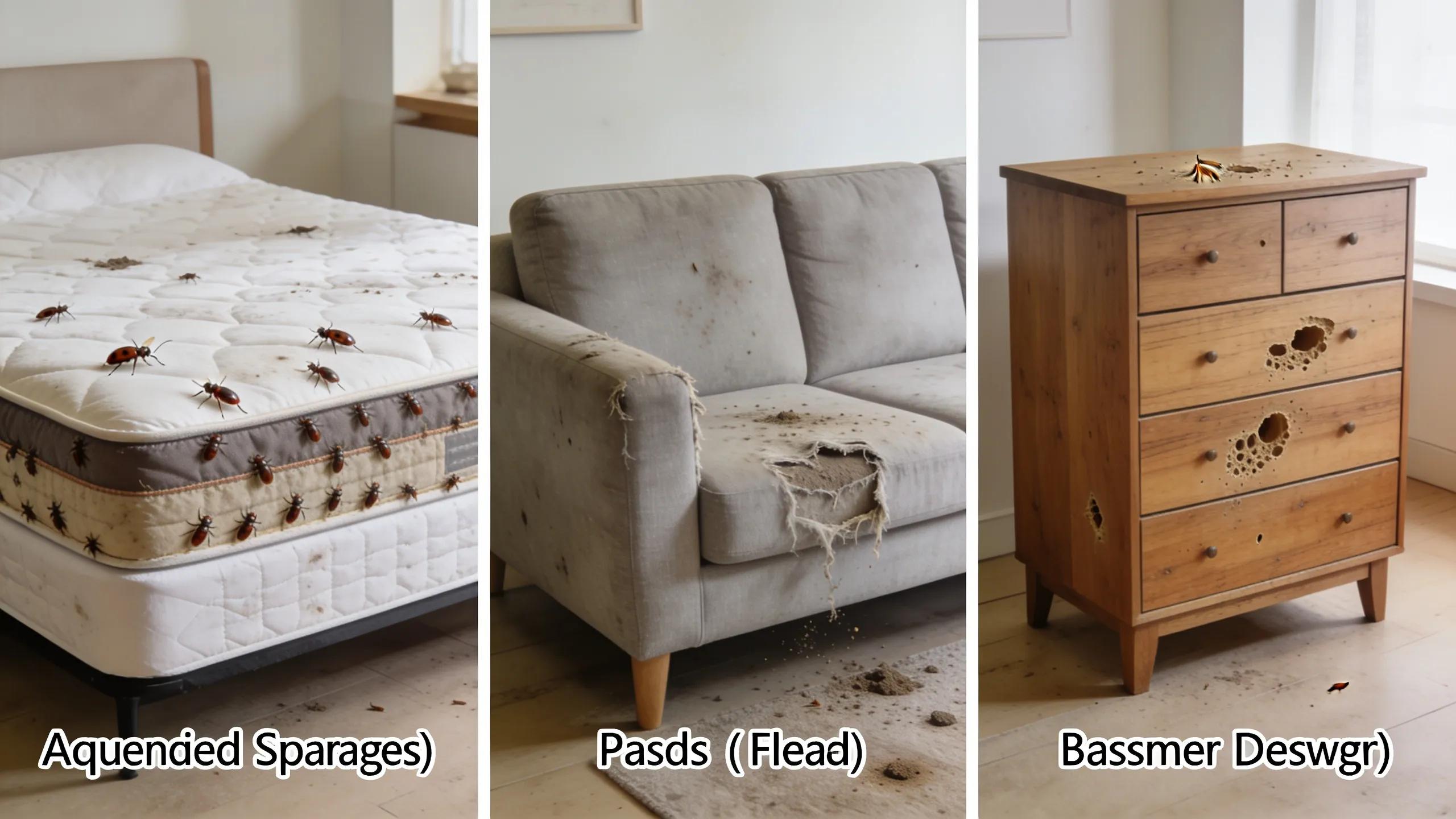 Understanding the Average Cost for Bed Bug Furniture Removal Services in Phoenix Metro Area 1 Different types of furniture, including a mattress, sofa, and dresser, illustrating variations in removal pricing