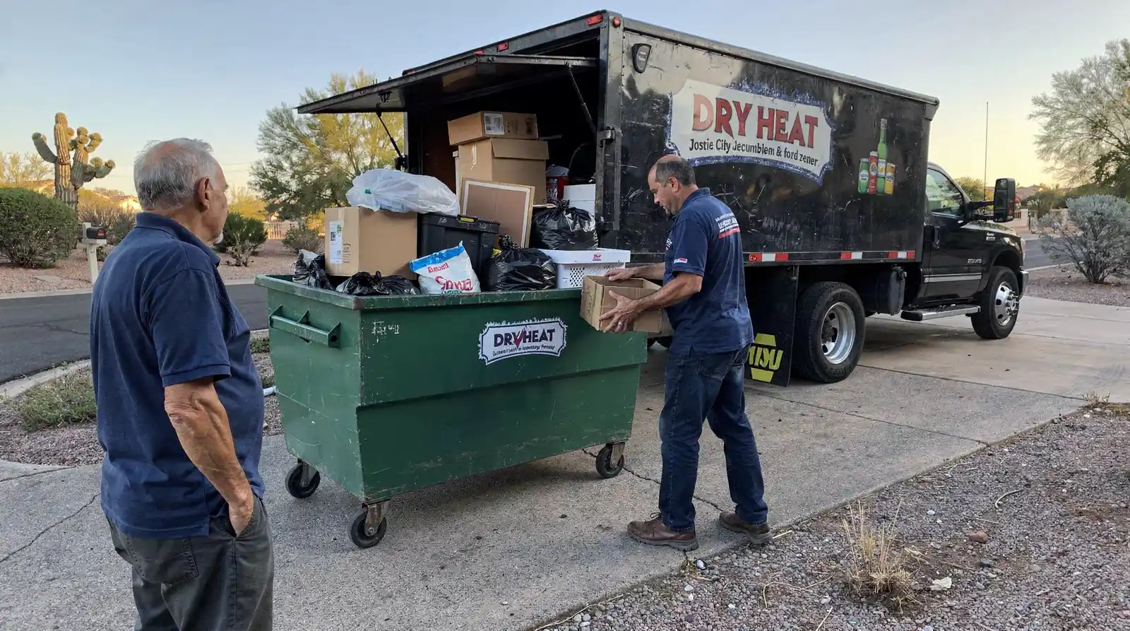 A cleanout crew handles removal of junk and clutter so the property is tidy