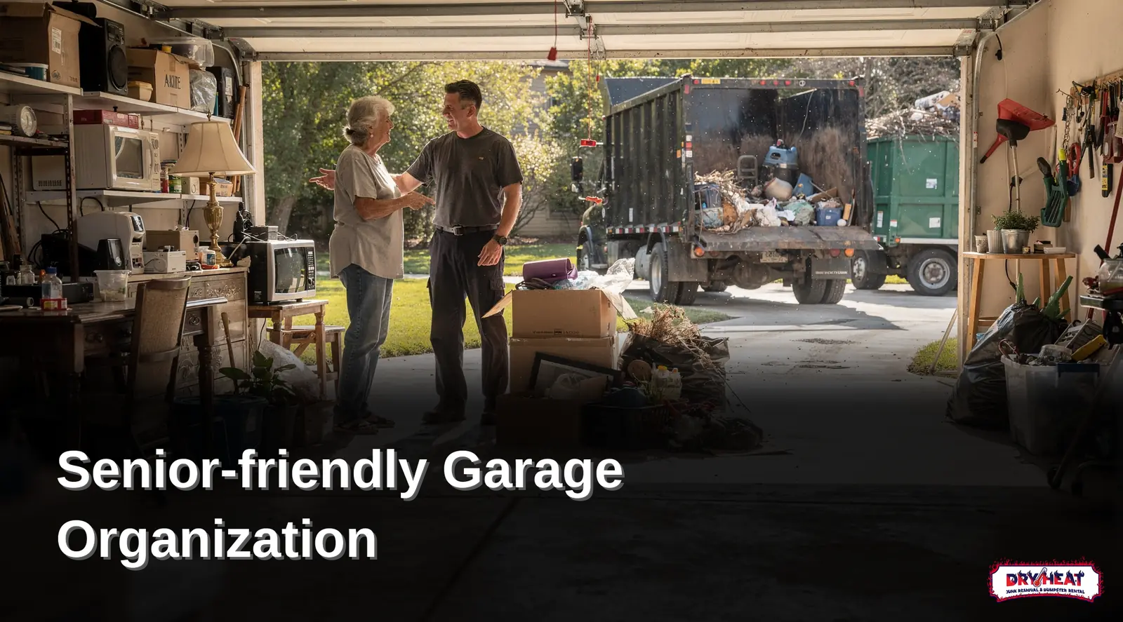 Garage cleanup is a core part of senior-friendly junk removal, addressing clutter that creates unsafe