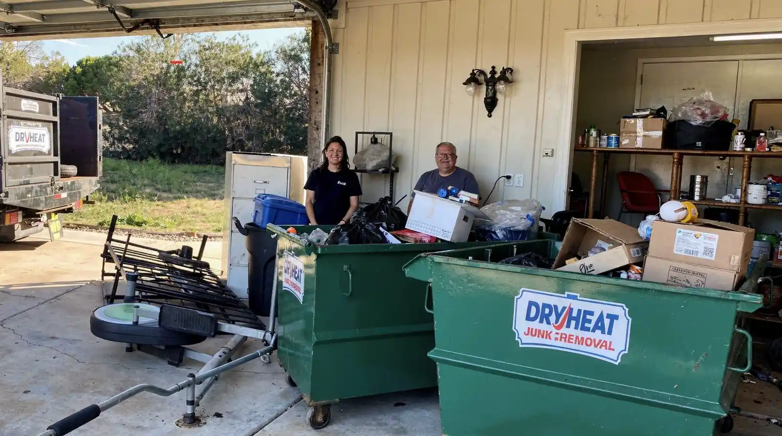 Garage, patio, and spare-room cleanups create safer living spaces for seniors choosing to stay