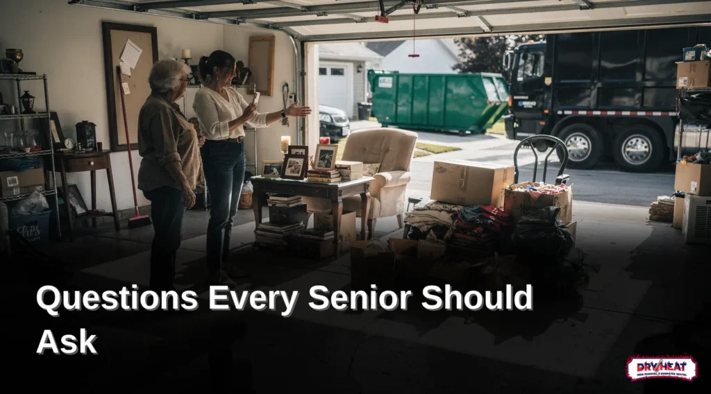 Sending clear photos of items to be removed speeds up an accurate quote for seniors