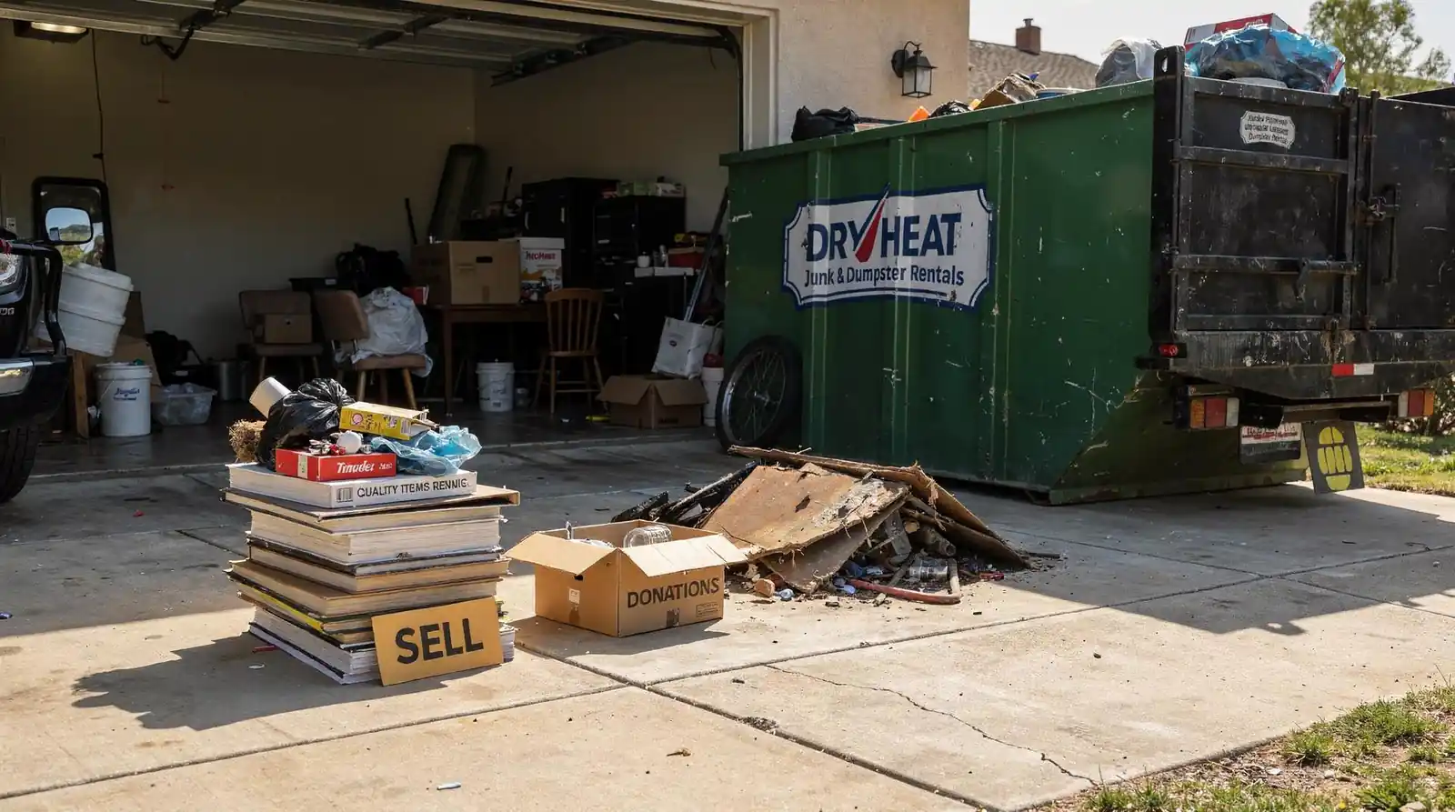 Sorting starts by identifying which pieces are in good enough condition to sell before deciding